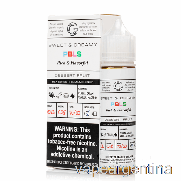 Pbls - Serie Bsx - 60ml 6mg Vape Descartable